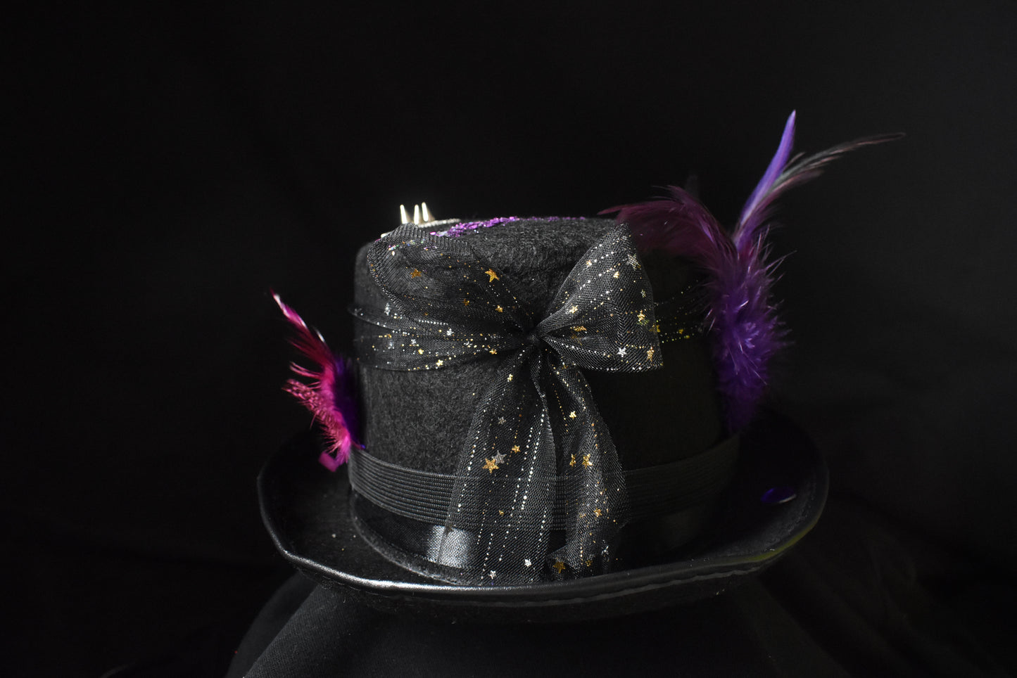 Chapeau steampunk mauve rose