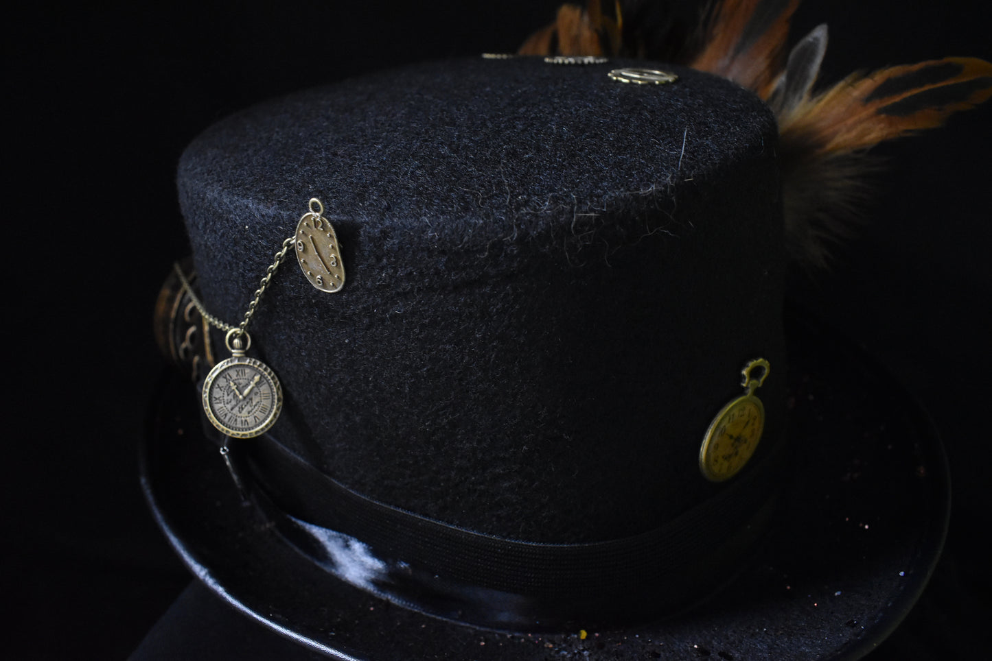 Chapeau steampunk  brun