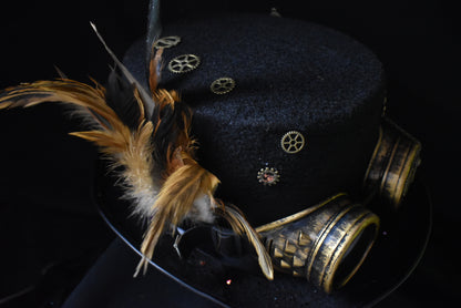 Chapeau steampunk  brun