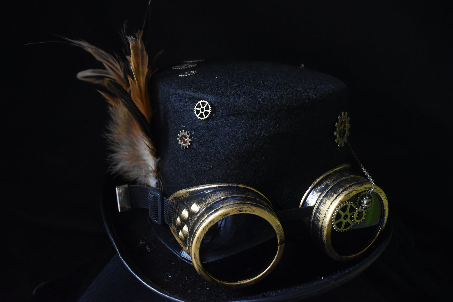 Chapeau steampunk  brun