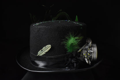 Chapeau steampunk vert