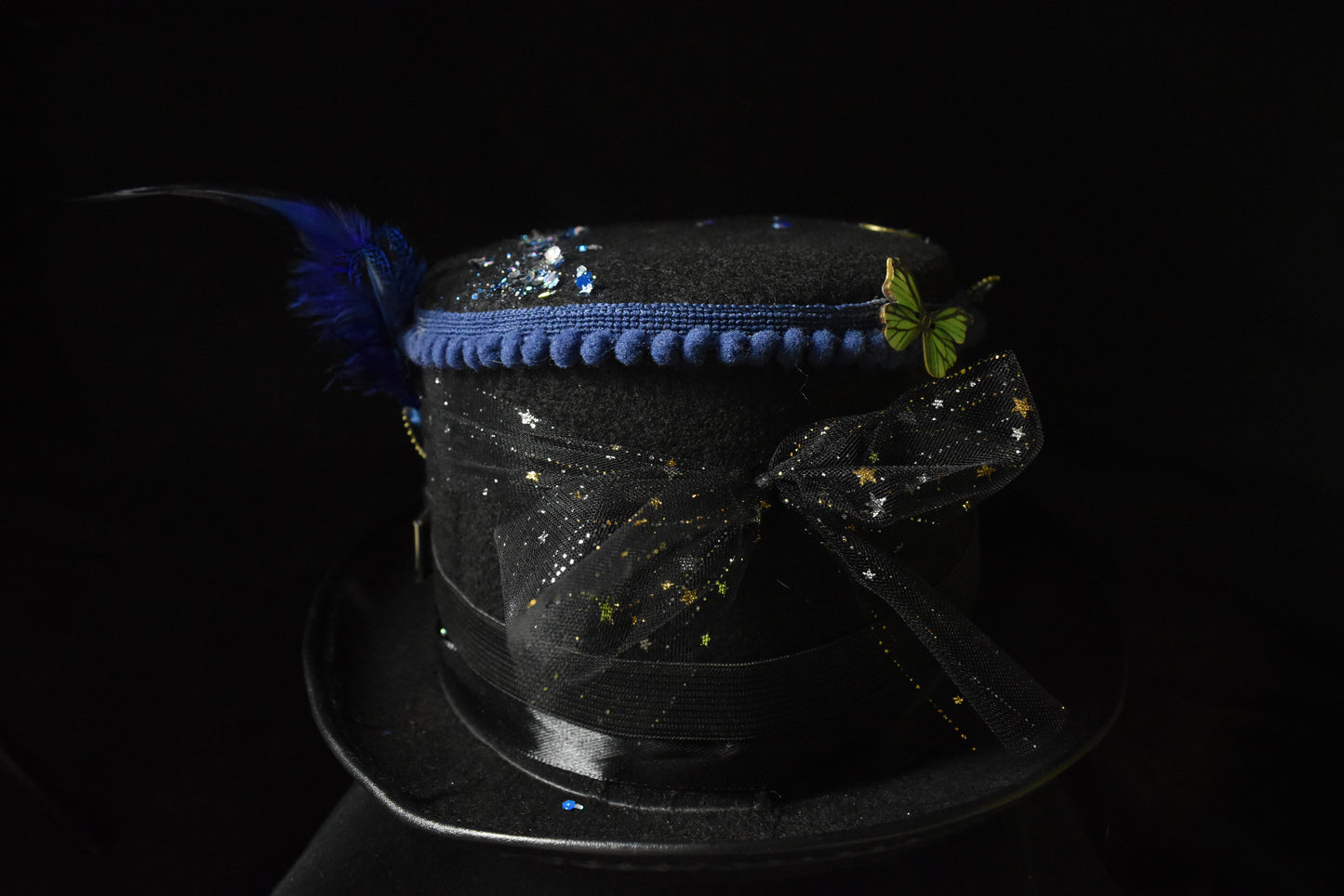 Chapeau steampunk bleu