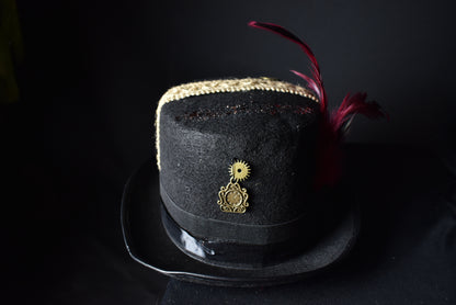 Chapeau steampunk rouge