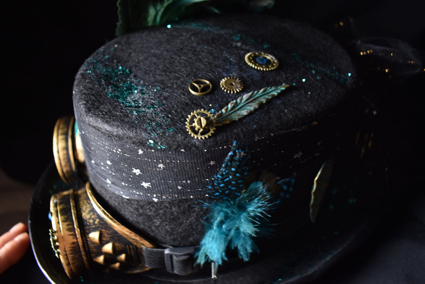 Chapeau steampunk Turquoise